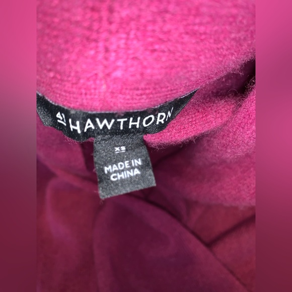 41 hawthorn 100% cashmere ballerina faux wrap sweater xs dusty purple pink - Picture 6 of 9